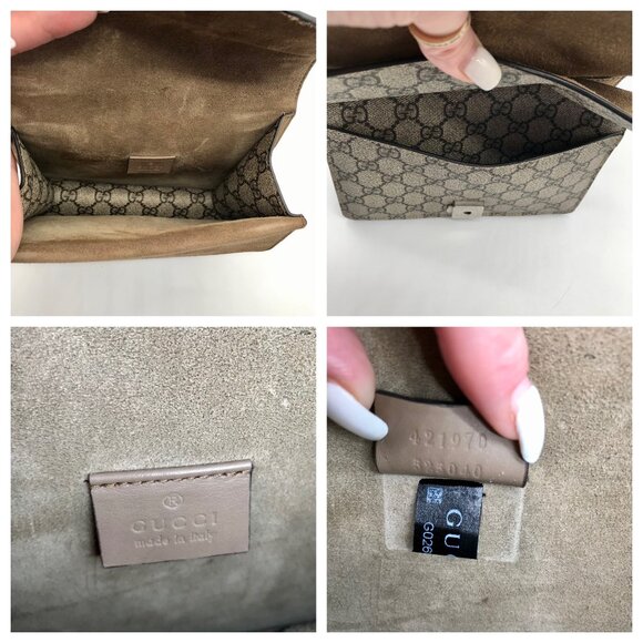 Gucci Beige And Ebony Canvas GG Supreme Mini Dionysus Shoulder Bag - Picture 10 of 10